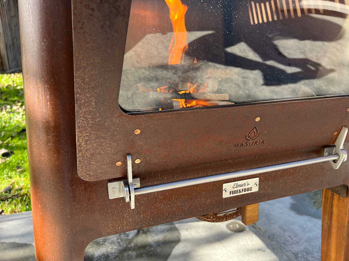 MASURIA Kamin nexo Corten Outdoor Pizzaofen mit Belüftung