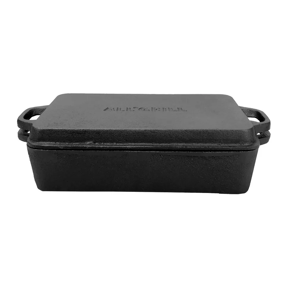 AllGrill Gusseisen Kombi 2in1 Casserole 28 cm mit Deckel