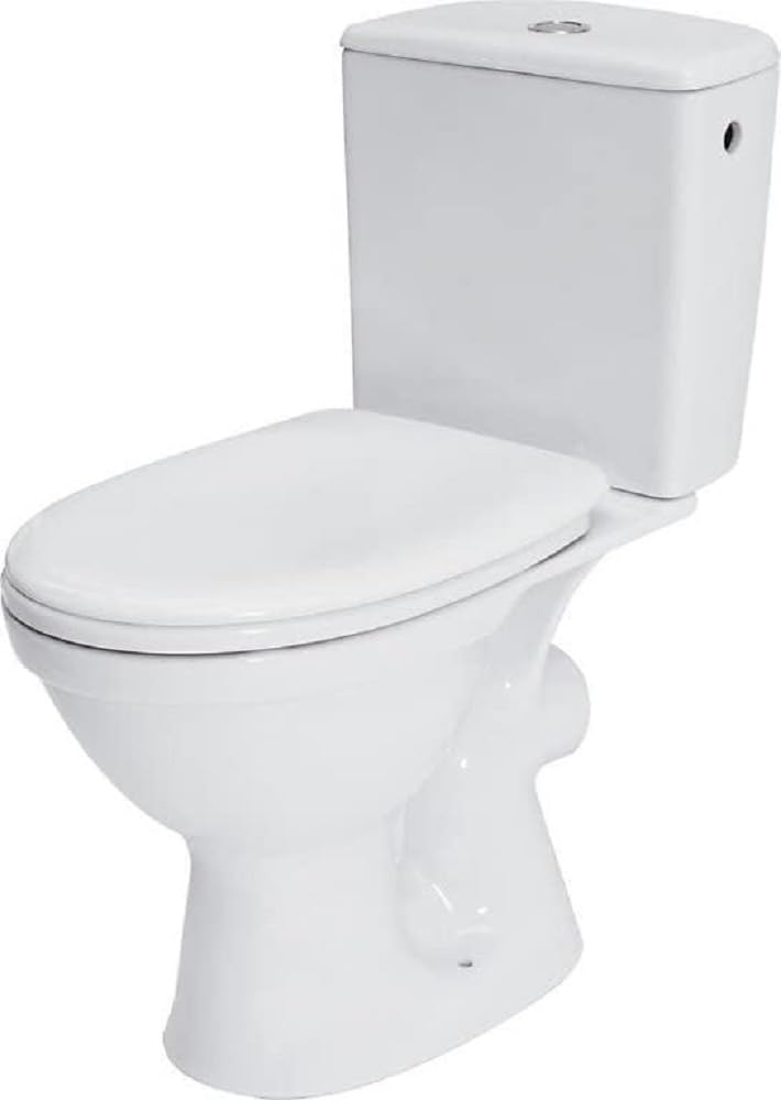Cersanit Stand WC Komplettset Keramik-Toilette Weiß 37 cm