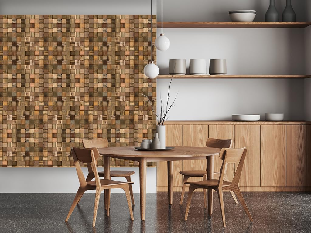 HPFloor Edelweiss Wandpaneele Teak 18er Set braun 3D Echtholz
