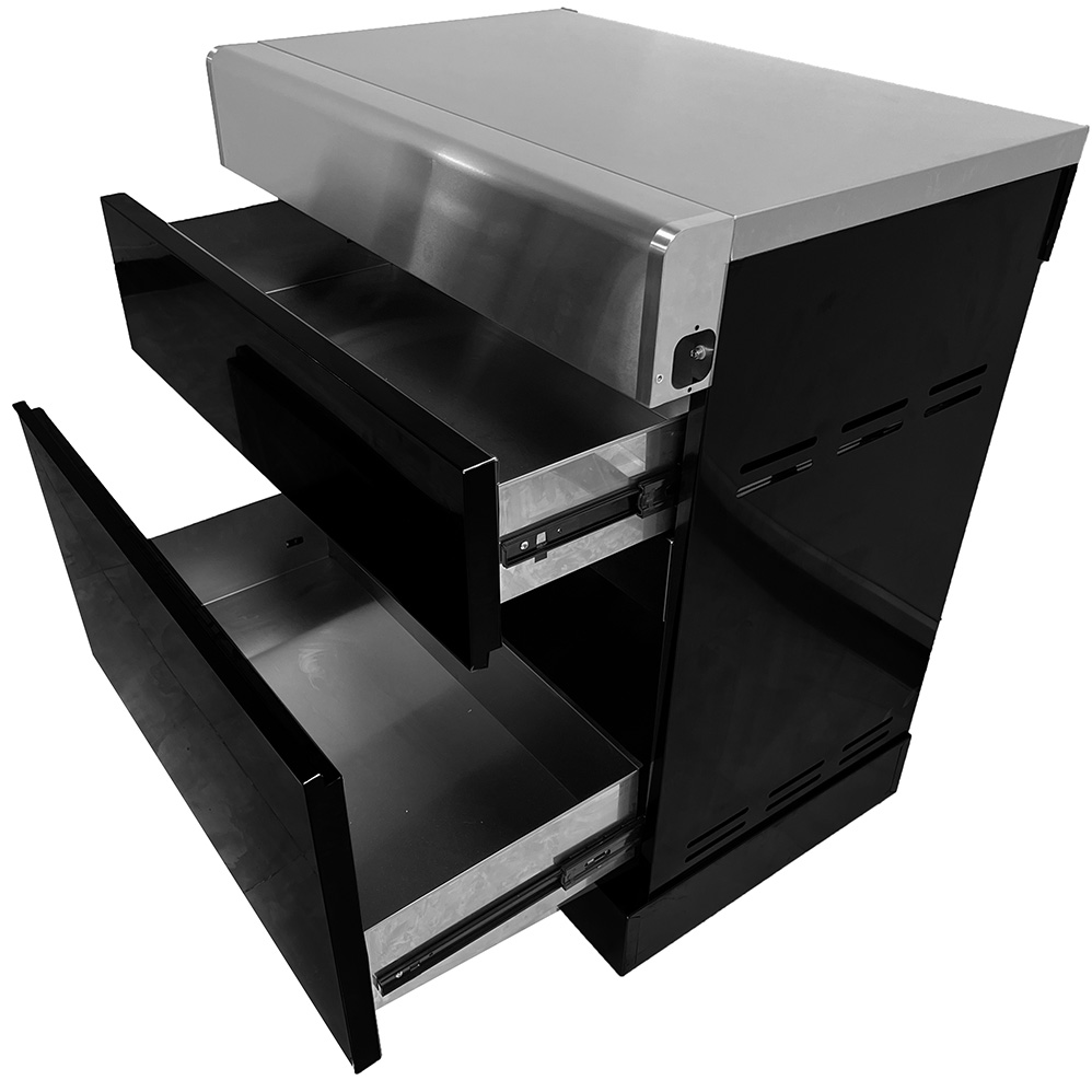 AllGrill Chef Outdoorküche Schubladenschrank-Modul schwarz 83x55x92