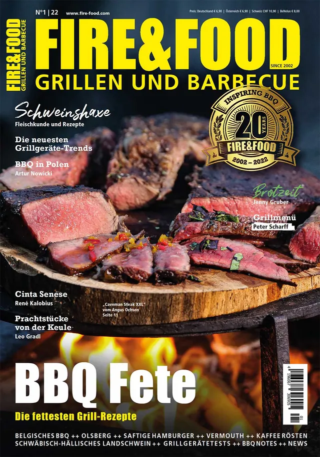 FIRE&FOOD Einzelausgaben 2022/01 Magazin Printausgabe Grillrezepte