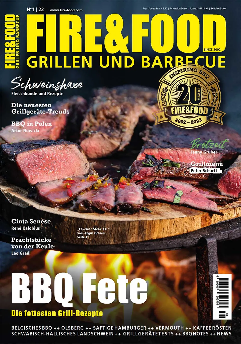FIRE&FOOD Einzelausgaben 2022/01 Magazin Printausgabe Grillrezepte