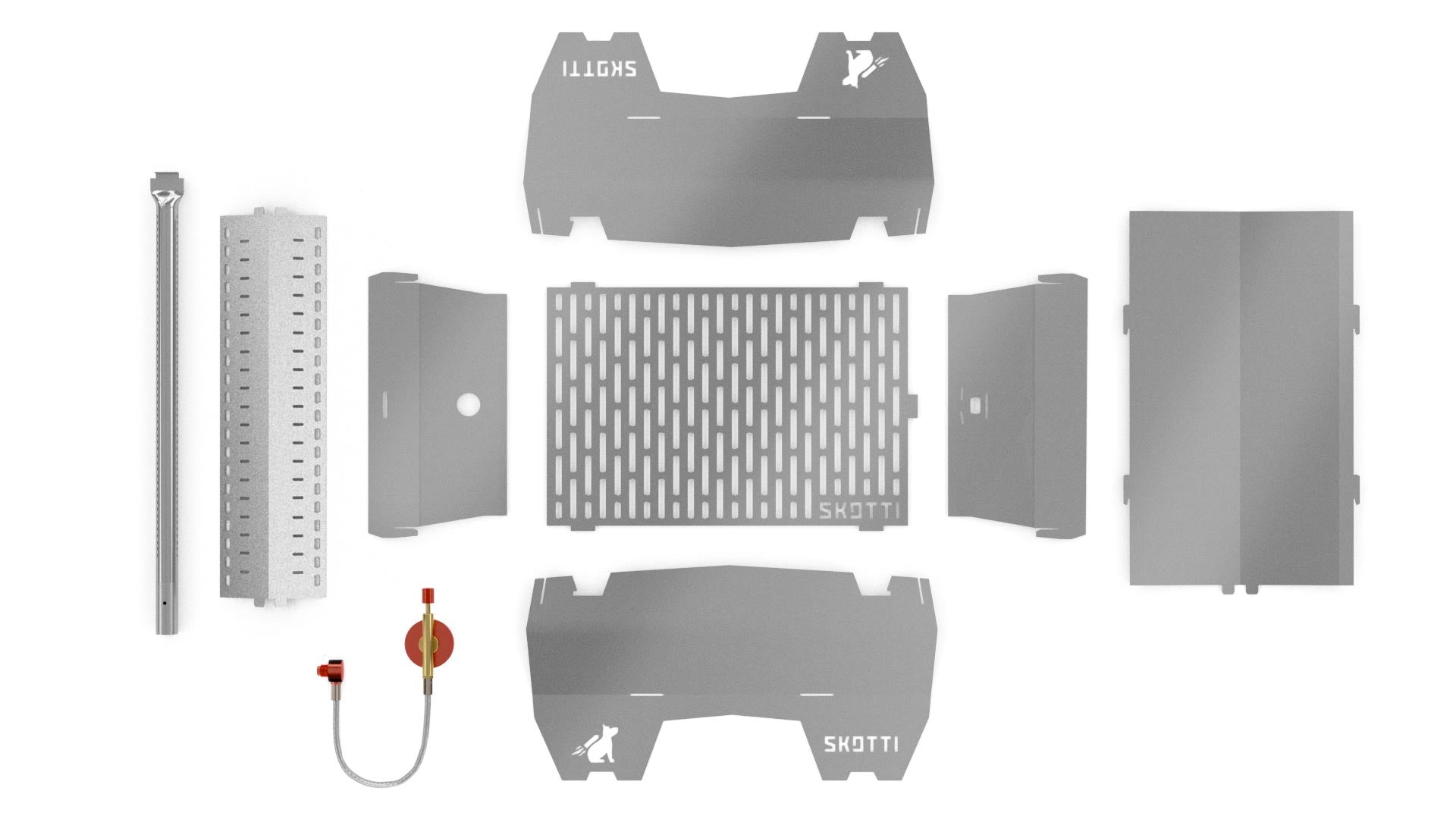 SKOTTI Grill Gasgrill mobil 3,3kg + Bookazine Download gratis