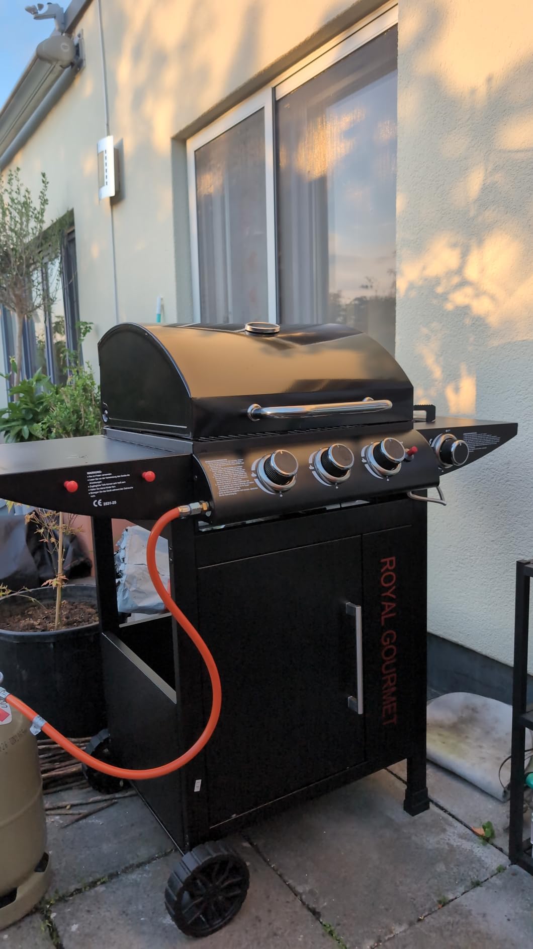 Royal Gourmet Gasgrill 3+1 Brenner 11,5kW schwarz