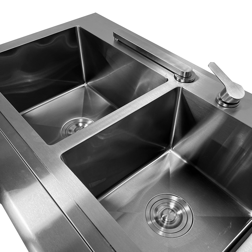 AllGrill Außenküche Spülbeckenschrank-Modul Chef schwarz 82cm