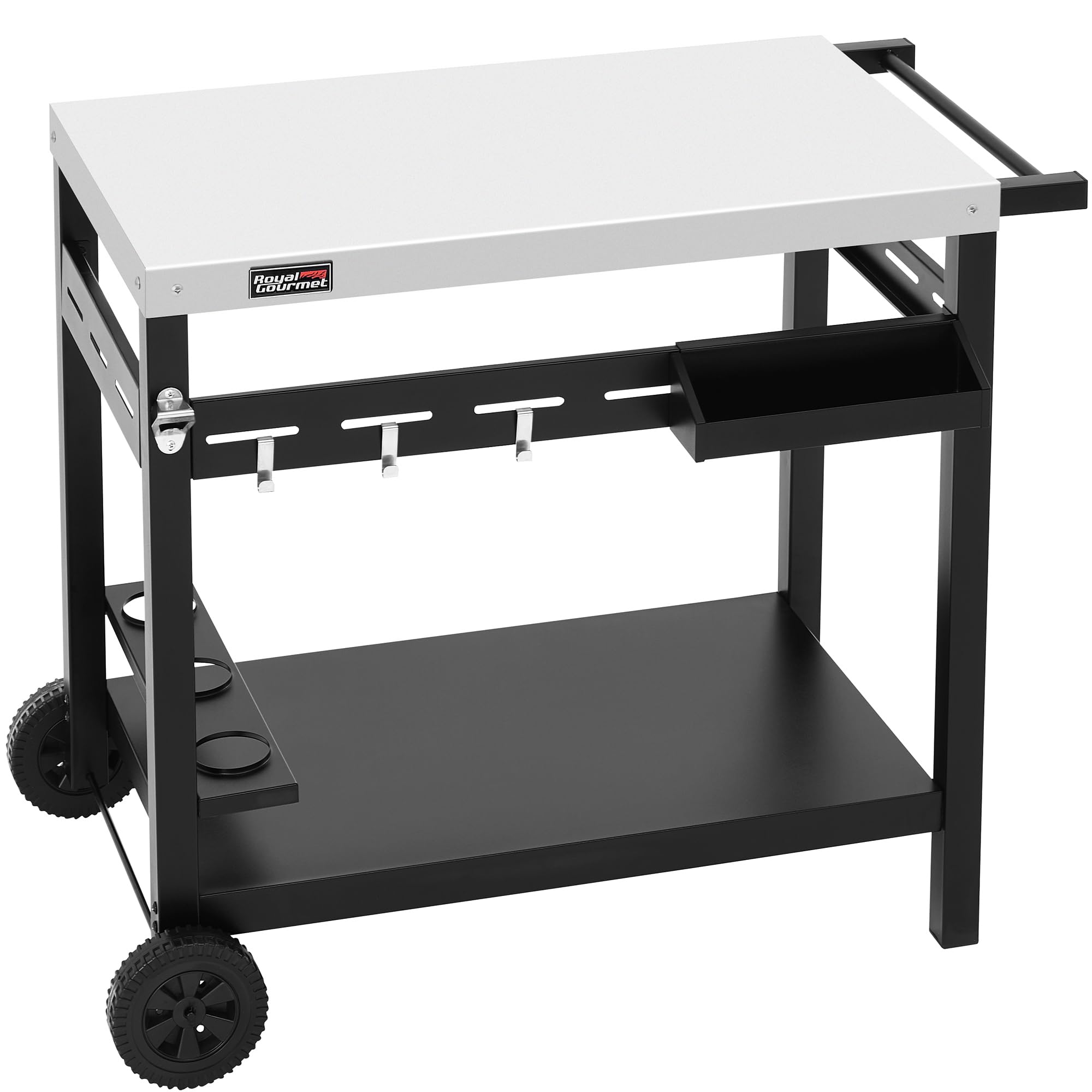Royal Gourmet Grilltisch Servierwagen Edelstahl 99,7x66,2 cm