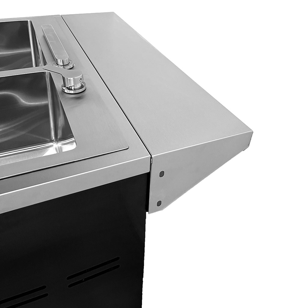 AllGrill Außenküchen Wandanschlussblende Edelstahl Spülschrank