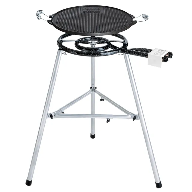 AllGrill Grillzubehör Gussgrillplatten Set 1 Guss 38cm 9kW