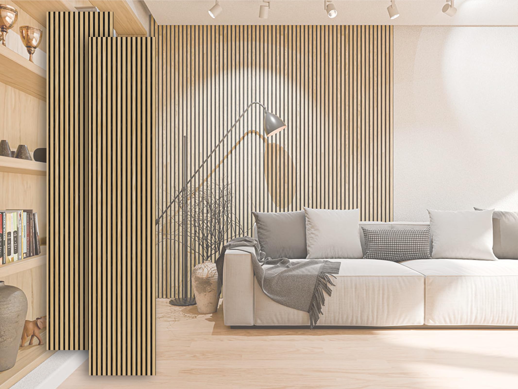 HPFloor Acoustic Panels 240x60 Eiche Natur 2er Set