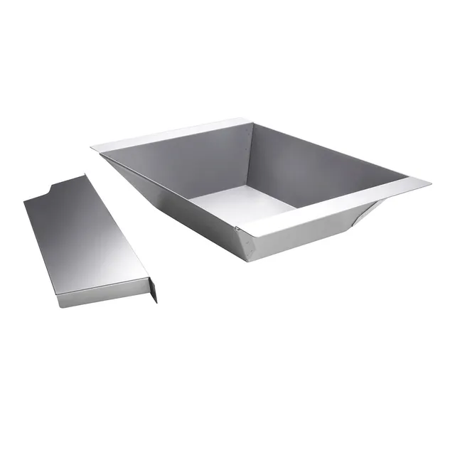 AllGrill Grillzubehör Holzkohleeinsatz Edelstahl tief 30x46