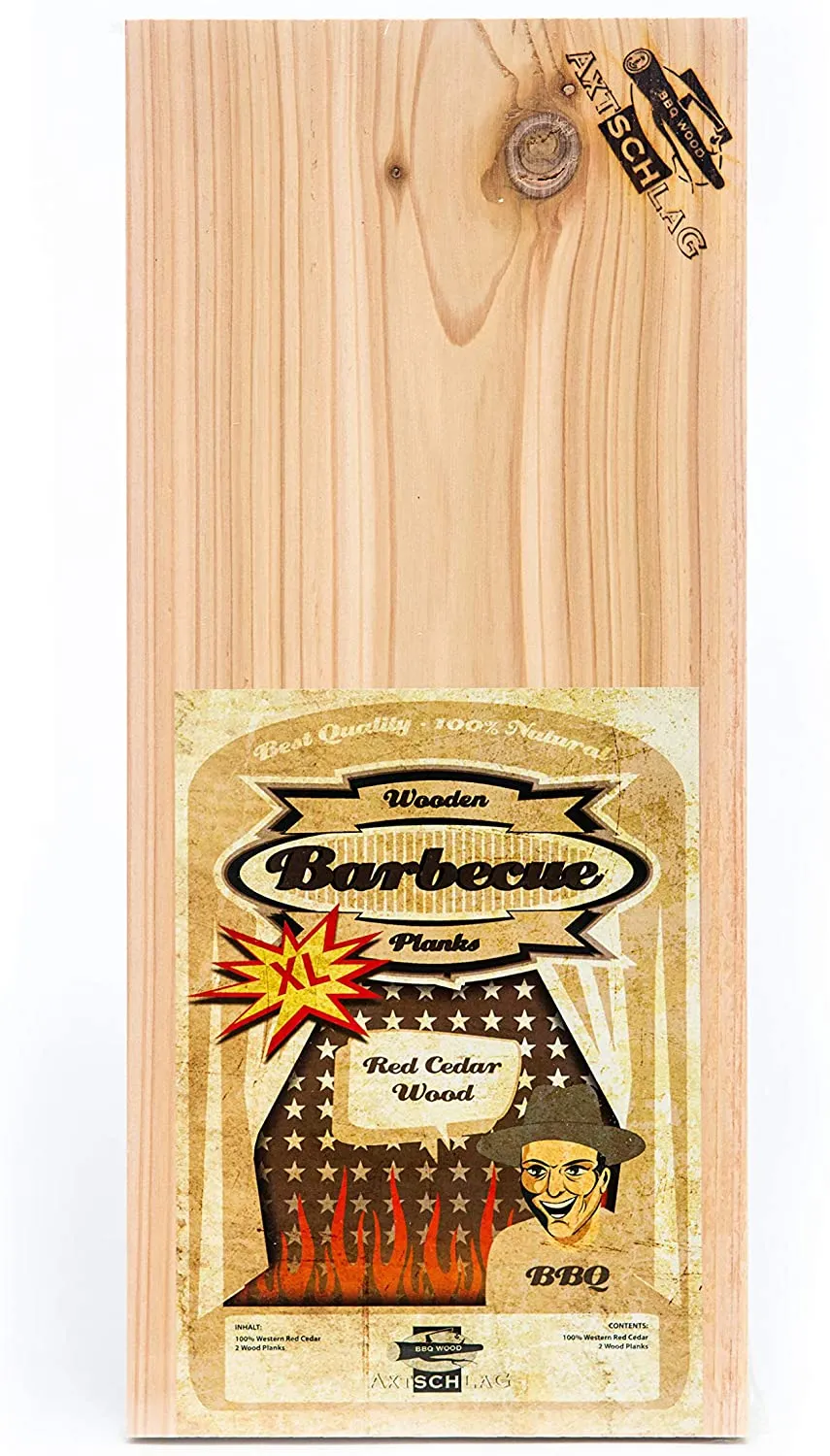 FIRE&FOOD Kohle & Räuchern Western Red Cedar XL Grillbrett 2 Stück