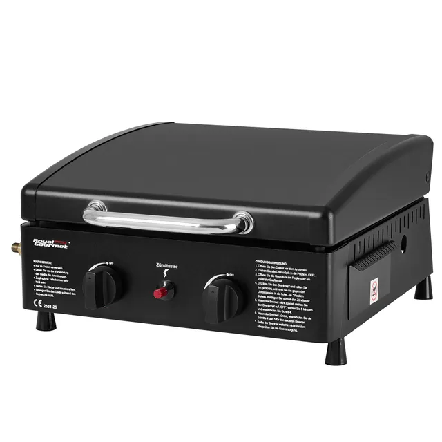 Royal Gourmet Gasgrills Tischgrill 2 Brenner 5 kW Schwarz