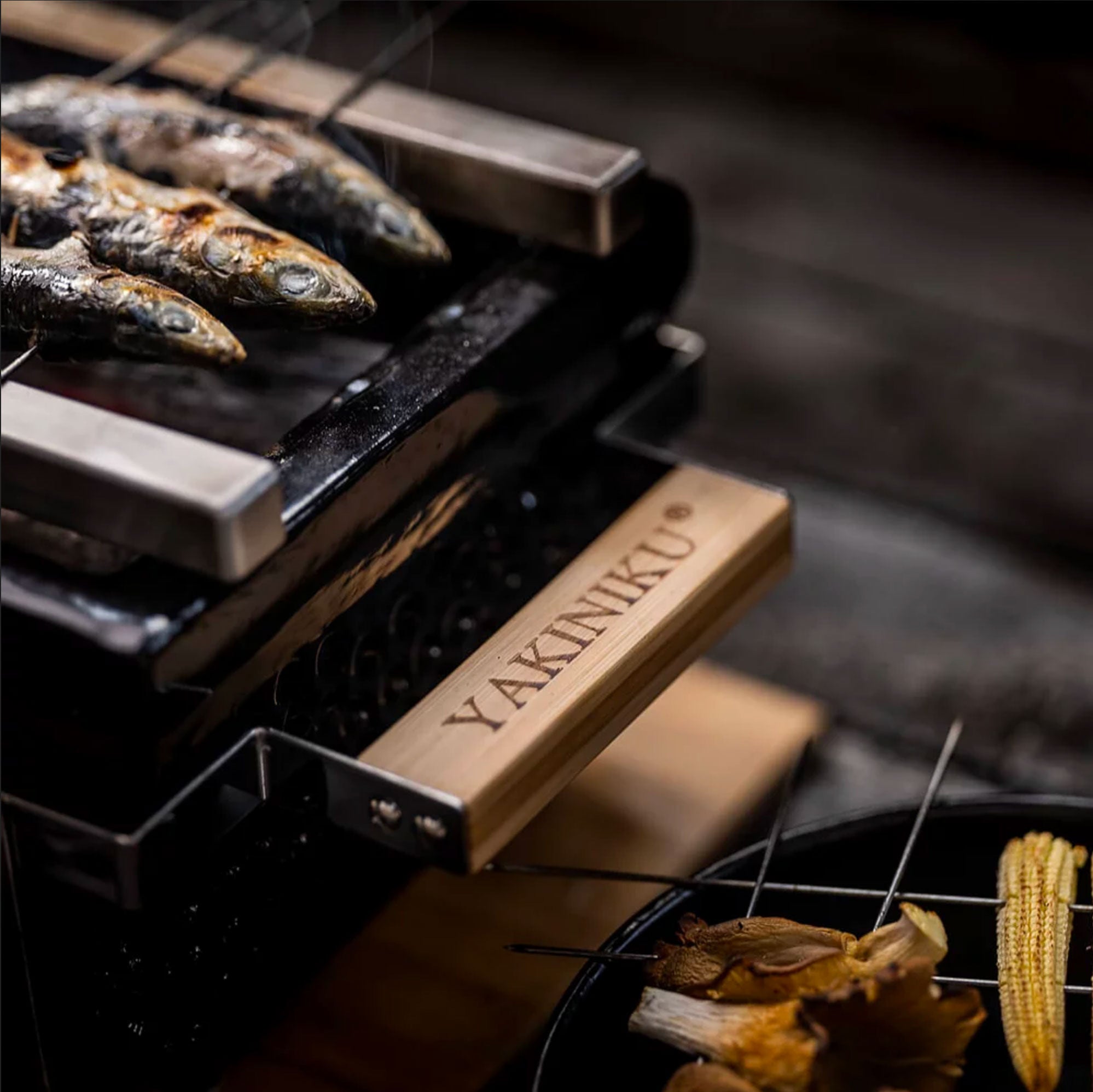 FIRE&FOOD Shichirin Grill rechteckig Keramik Yakitori-Set