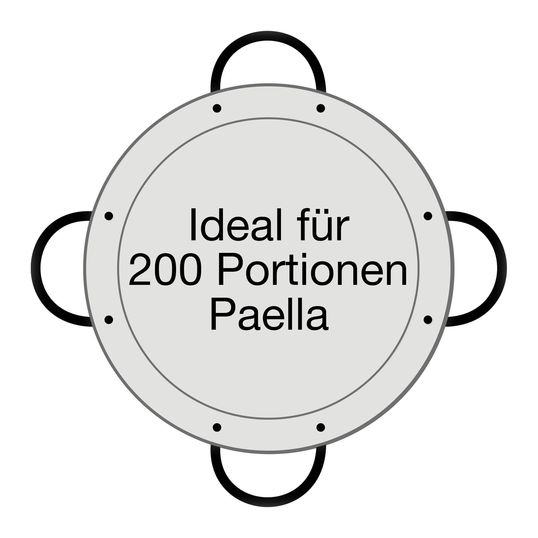 AllGrill Paella World Paellapfanne 130cm Stahl 200 Portionen