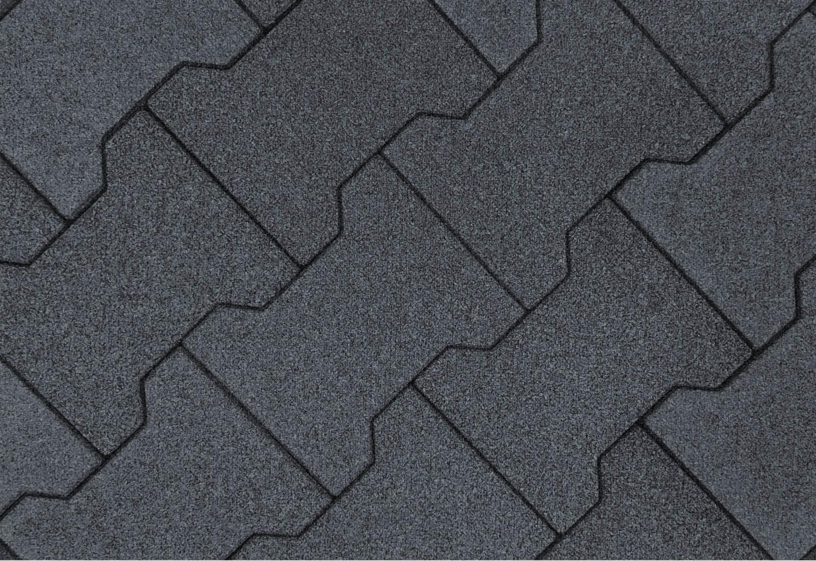 HPFloor Fall Protection Mats Gummiziegel Grau 45 mm