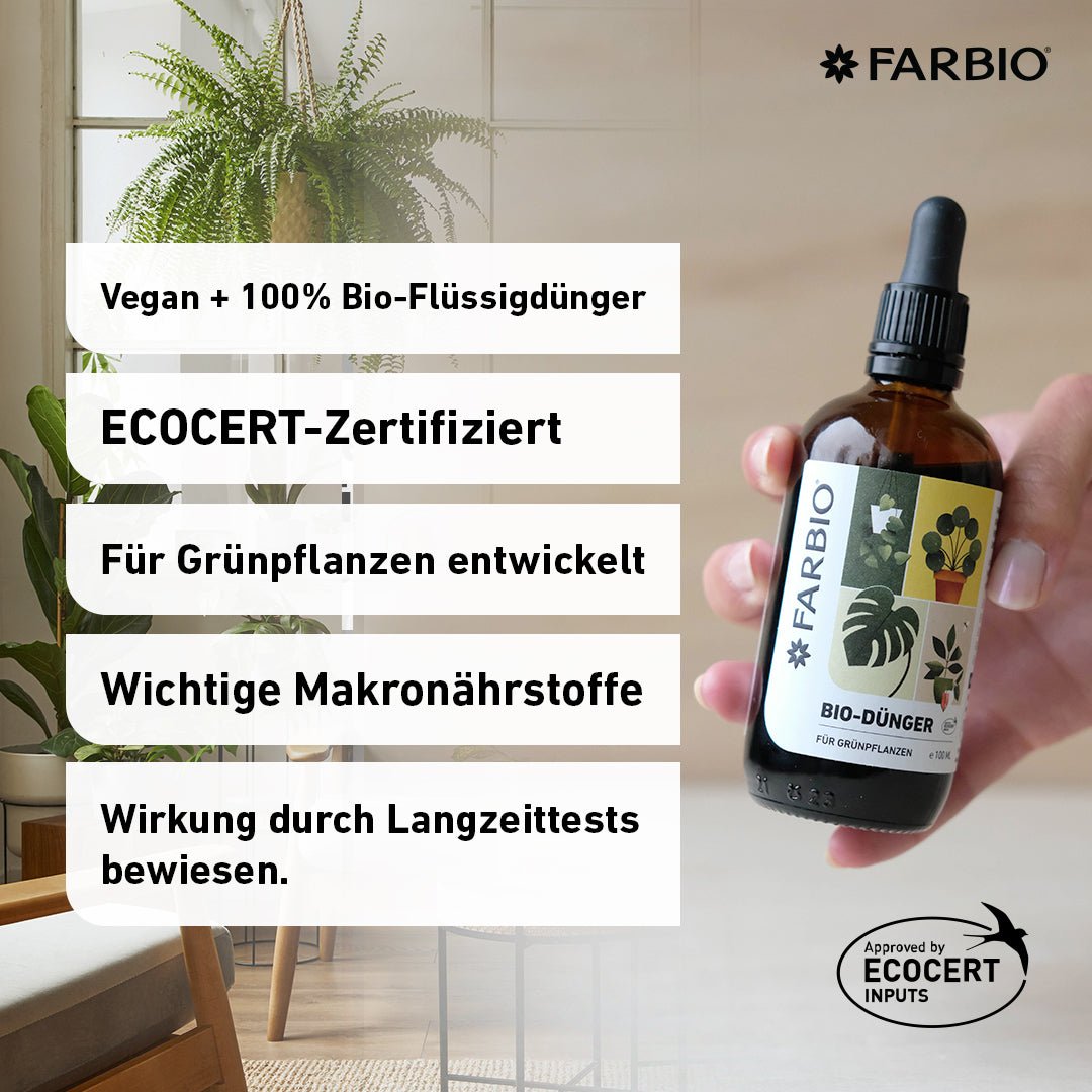 FARBIO NPK Flüssigdünger Grünpflanzen Dünger 100ml bio