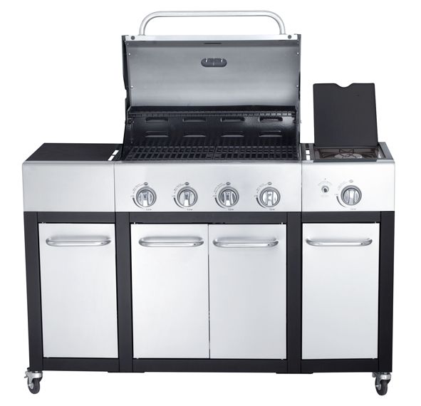 AllGrill Basic-Line Major Gasgrill 4-Brenner Seitentische