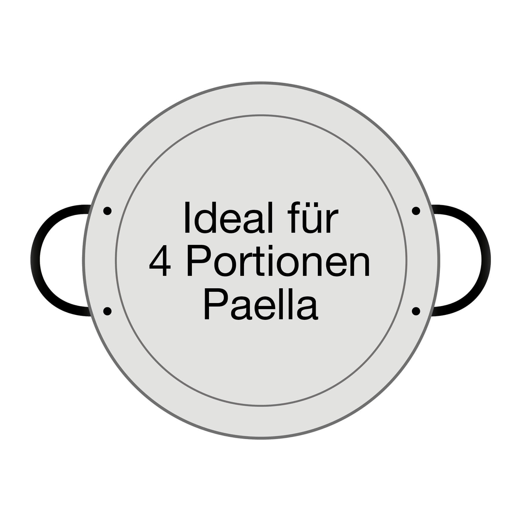 AllGrill Paella World Paellapfanne Stahl poliert 30 cm 4 Portionen