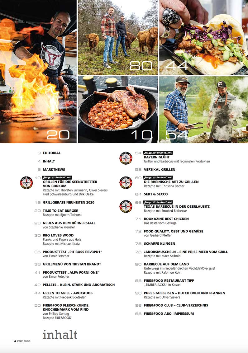 FIRE&FOOD 2020/03 Einzelausgabe Grillmagazin Digitalausgabe Burger