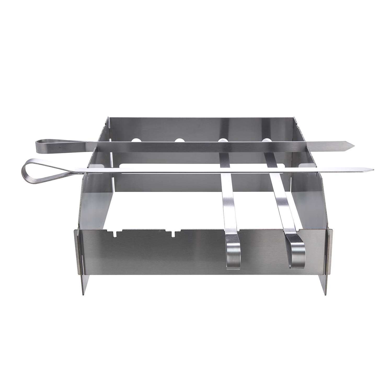 AllGrill Grillzubehör Schaschlik-Set Edelstahl mit Spritzschutz