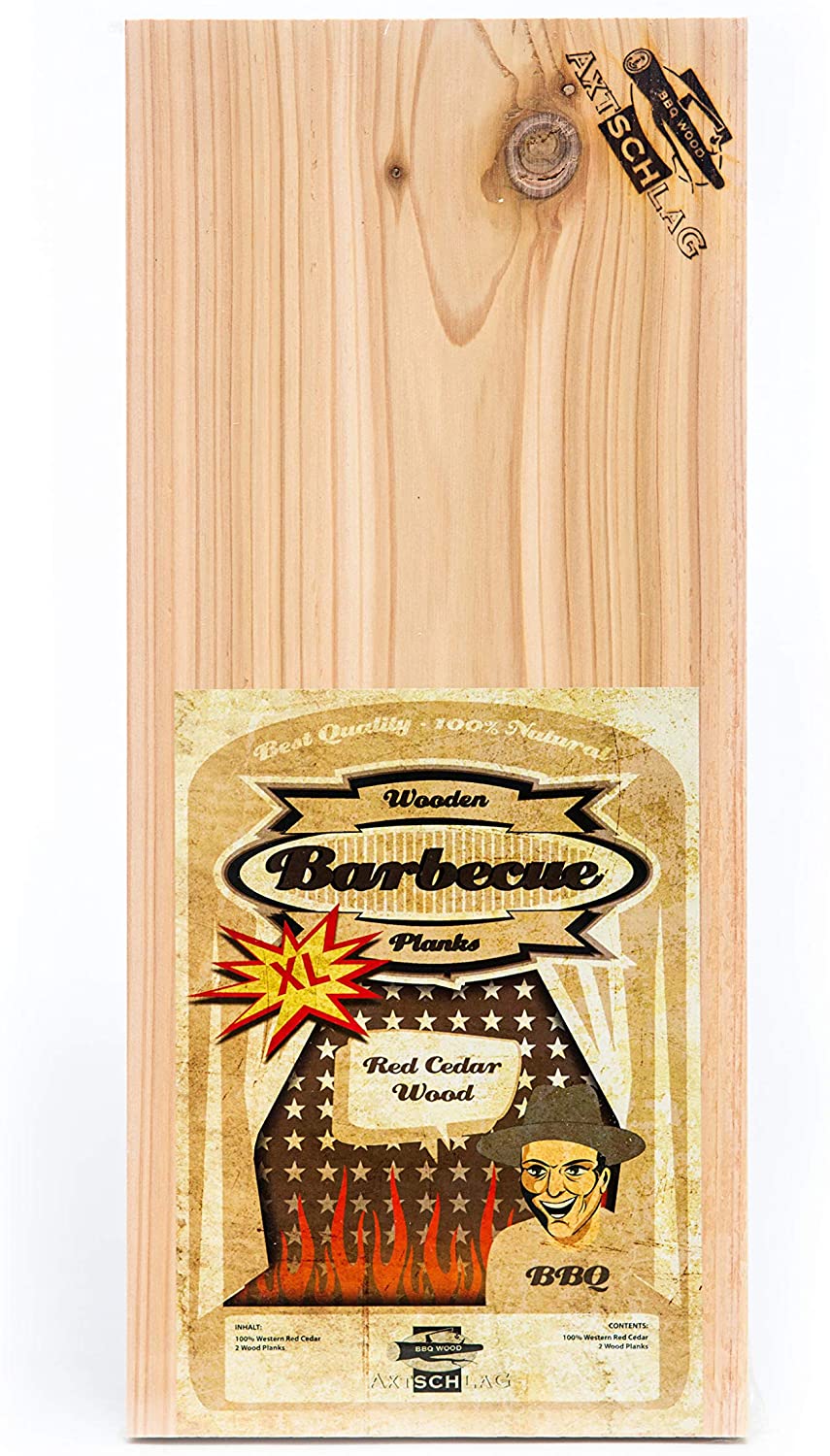 FIRE&FOOD Kohle & Räuchern Western Red Cedar XL Grillbrett 2 Stück