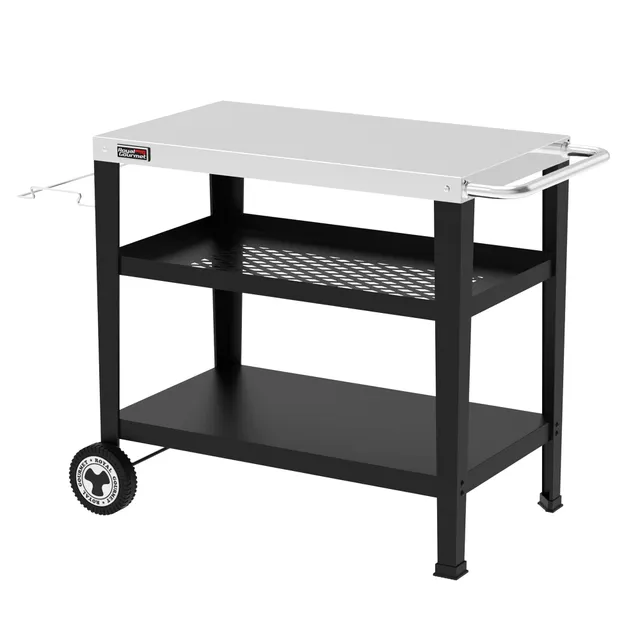 Royal Gourmet Grillzubehör Servierwagen Edelstahl 85x50