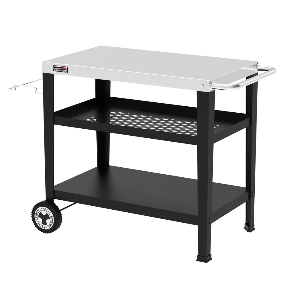 Royal Gourmet Grillzubehör Servierwagen Edelstahl 85x50