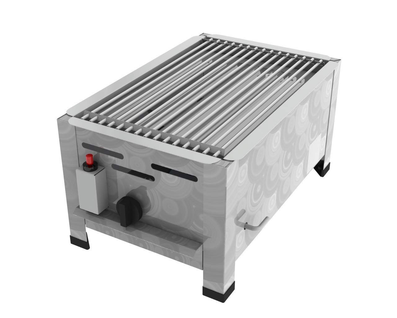 ChattenGlut Gasbräter 1-flammig 3,6 kW Edelstahlstäbe Ablagen