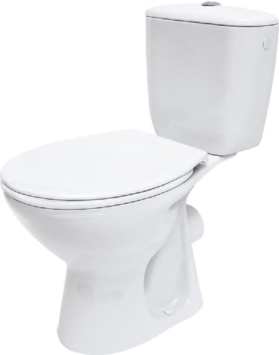 Cersanit WC Compacts Stand-WC Weiß 3/6L mit Sitz
