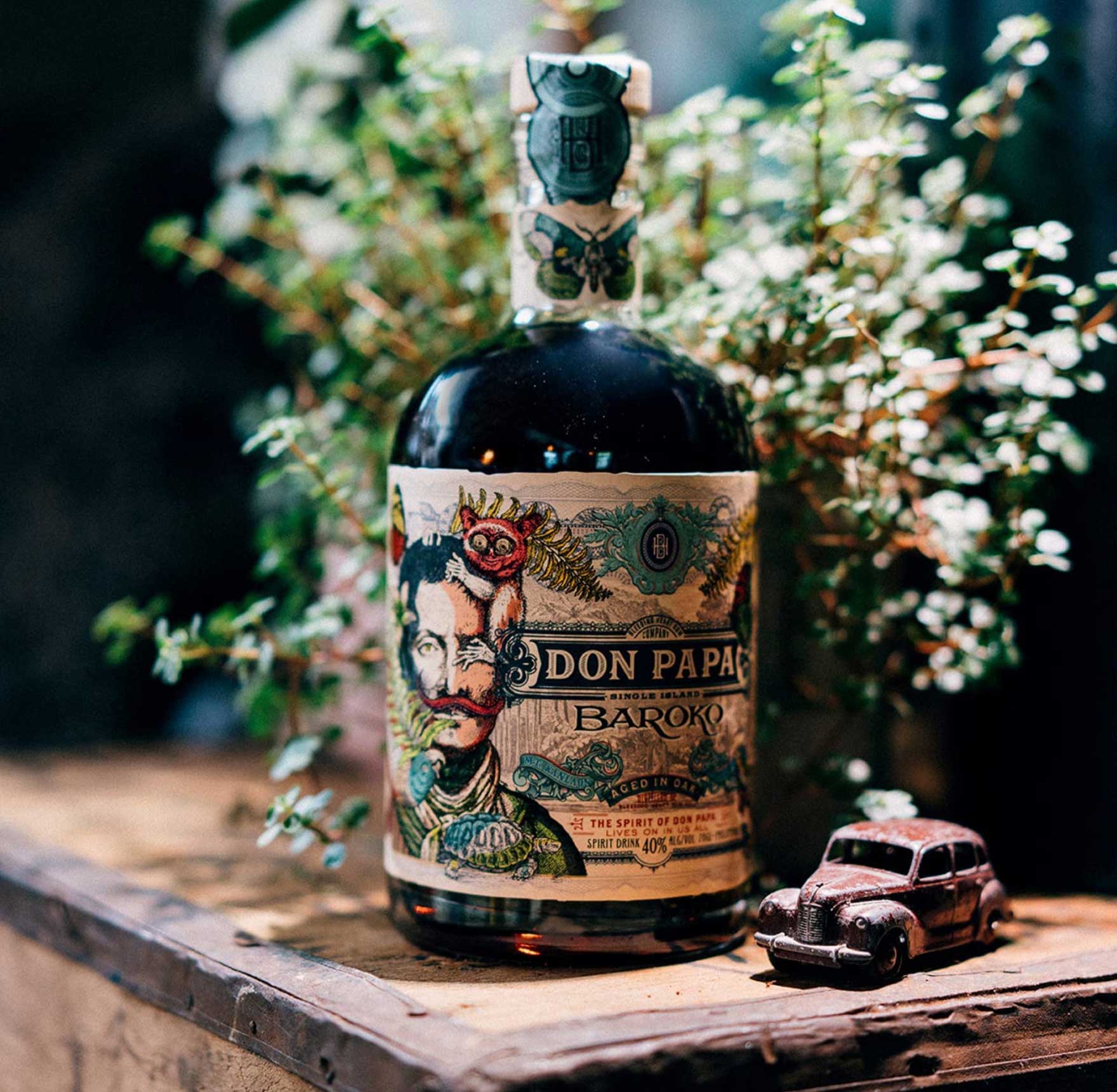 Don Papa Baroko Rum 0,7 l 40% Vol Flasche Vanille-Honig