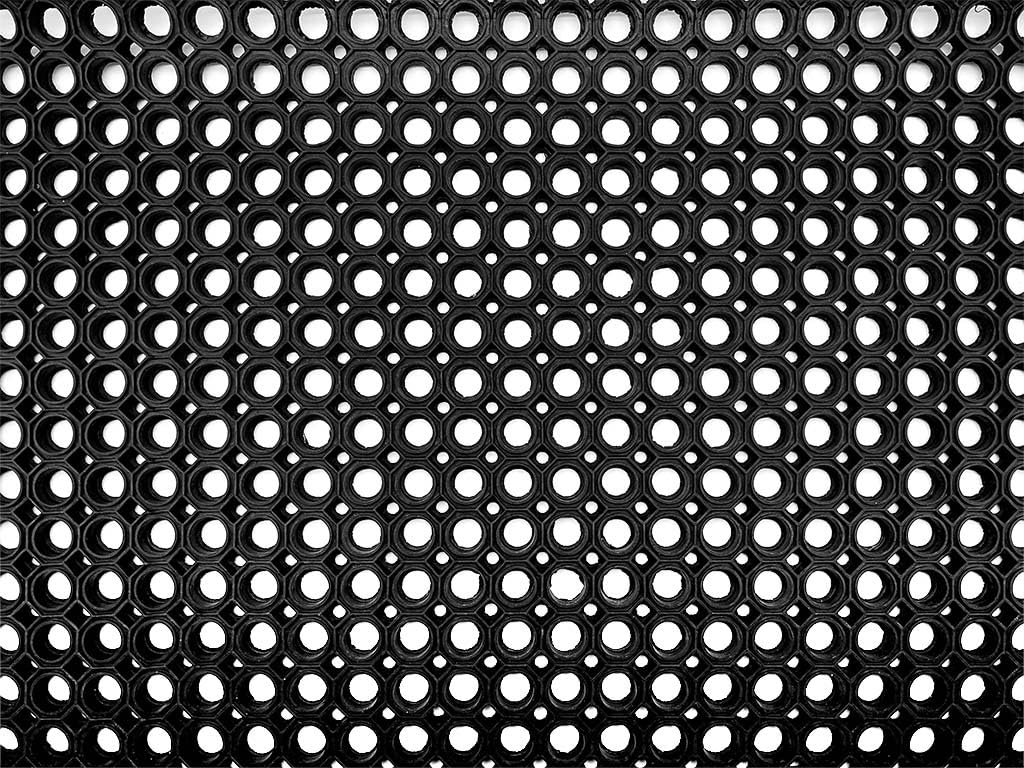 HPFloor Ringgummimatte Schwerlast 100x600 cm schwarz Drainage
