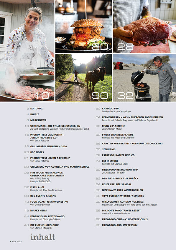 FIRE&FOOD 2020/04 Einzelausgabe Magazin Printausgabe Grillrezepte