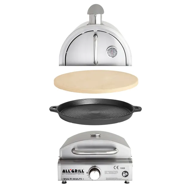 AllGrill Multi-Kulti Set 4 Gasgrill Edelstahl Zündsicherung