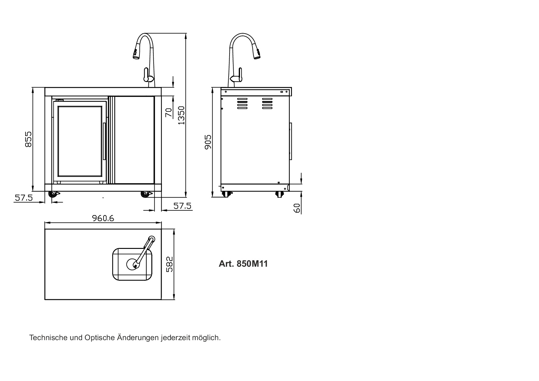 AllGrill Außenküchen Modul 11 Waschbecken Kühlschrank rechts
