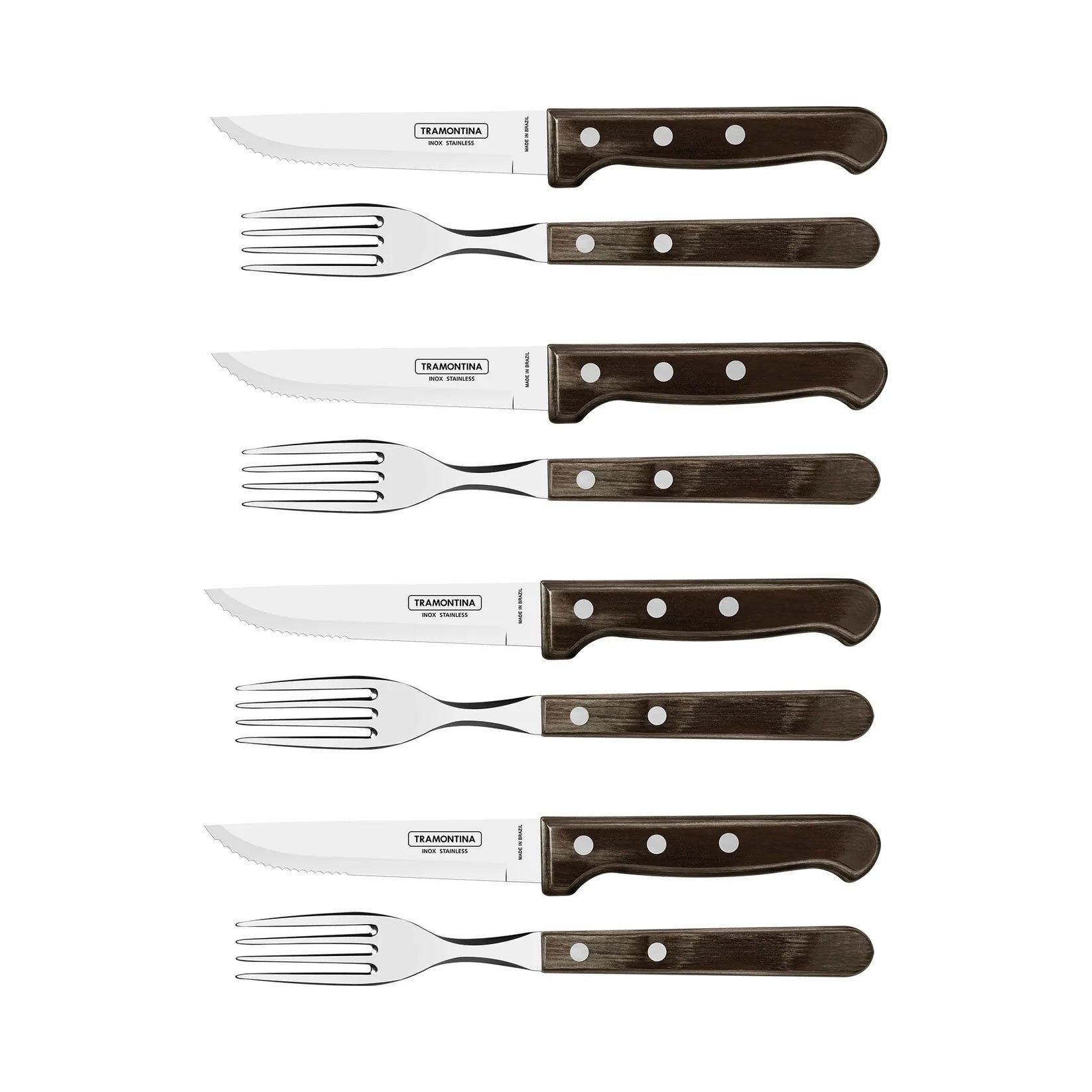 Tramontina Gaucho Steakbesteck-Set 8-teilig Holz