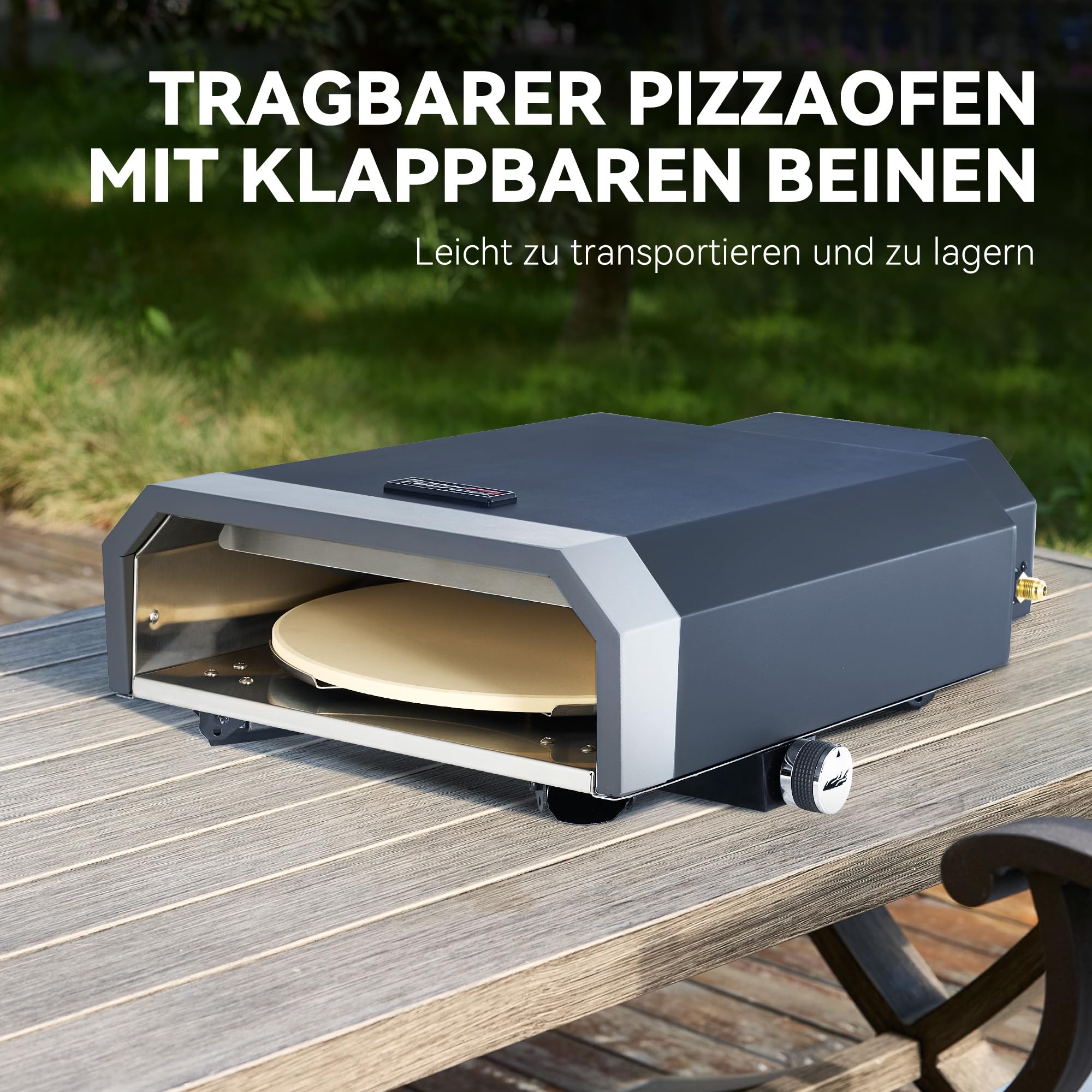 Royal Gourmet Gas Pizzaofen 4 kW mit Pizzastein 30 cm