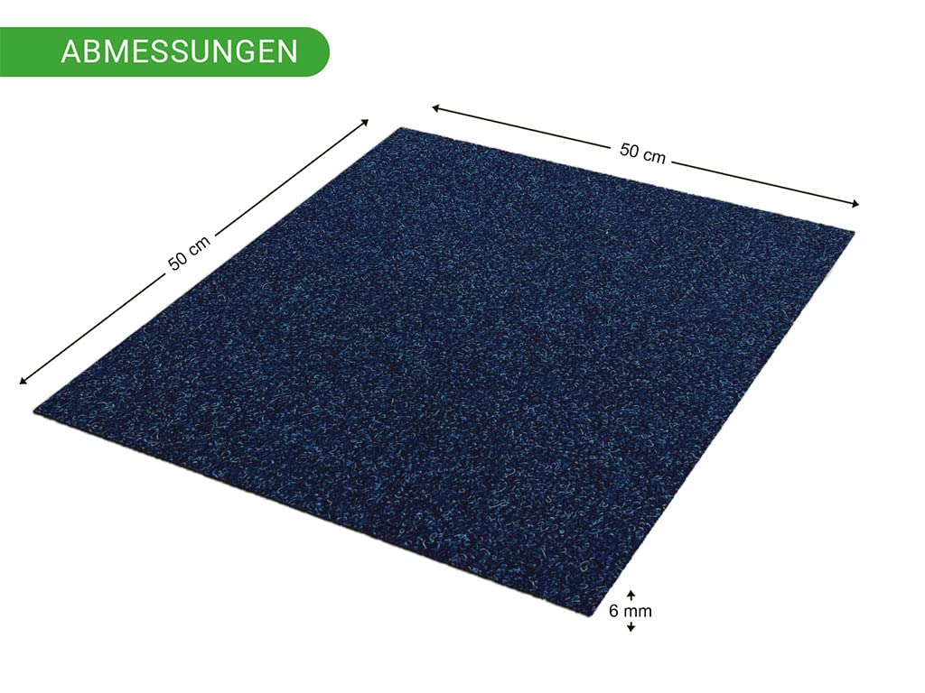 HPFloor Jersey Teppichfliese 50x50 cm blau selbstliegend