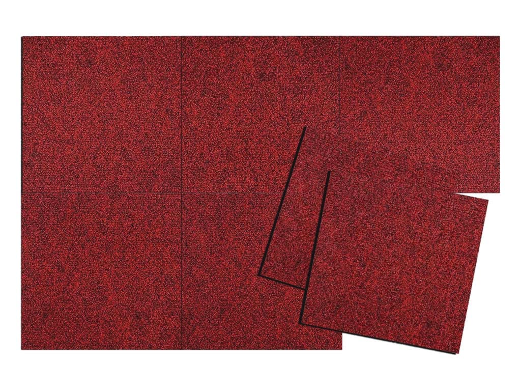 HPFloor Jersey Teppichfliese 50x50 cm rot selbstliegend