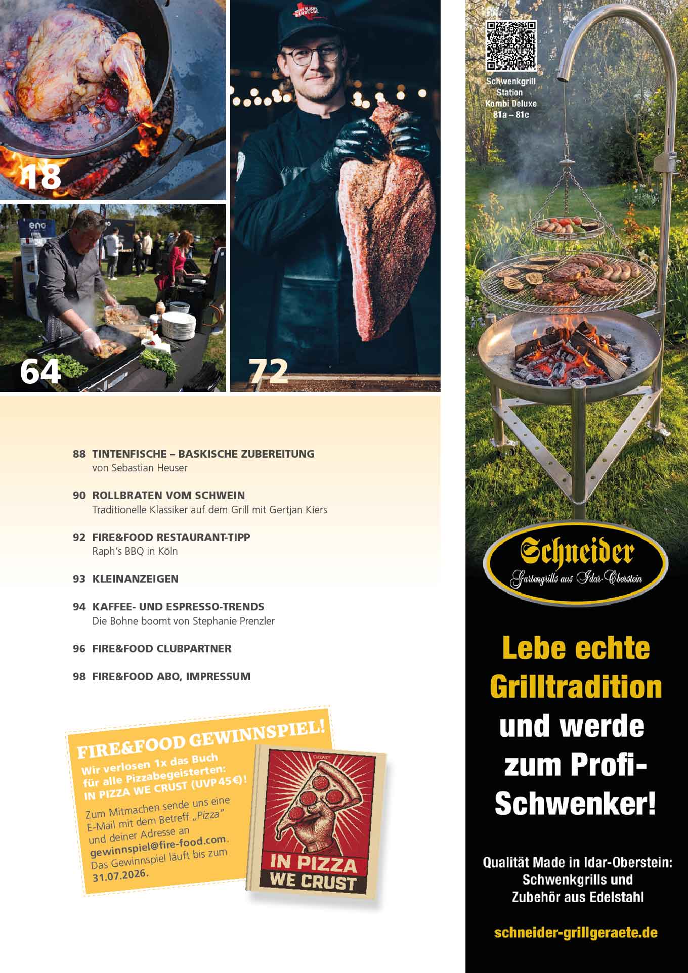 FIRE&FOOD 2026/02 Einzelausgabe Magazin Printausgabe