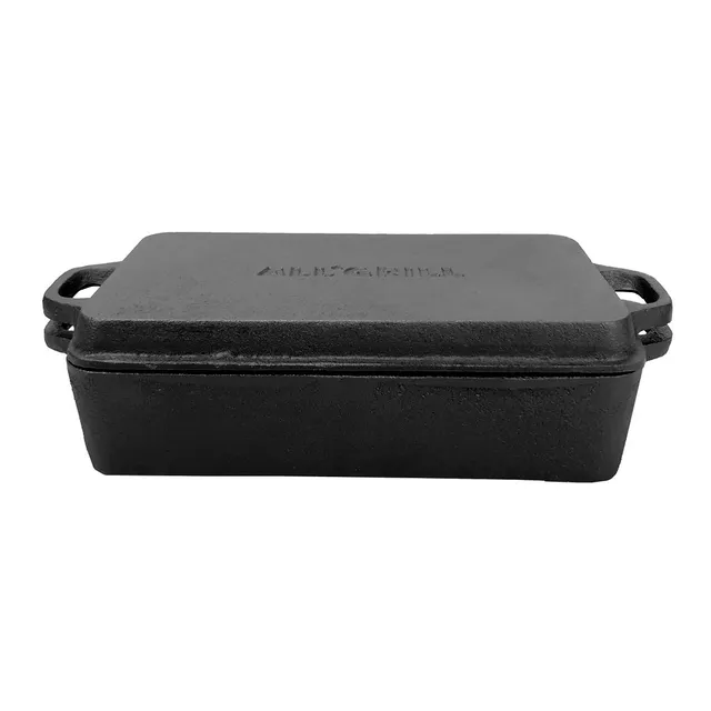 AllGrill Gusseisen Kombi 2in1 Casserole 16x11 cm Bräter 0,6 L