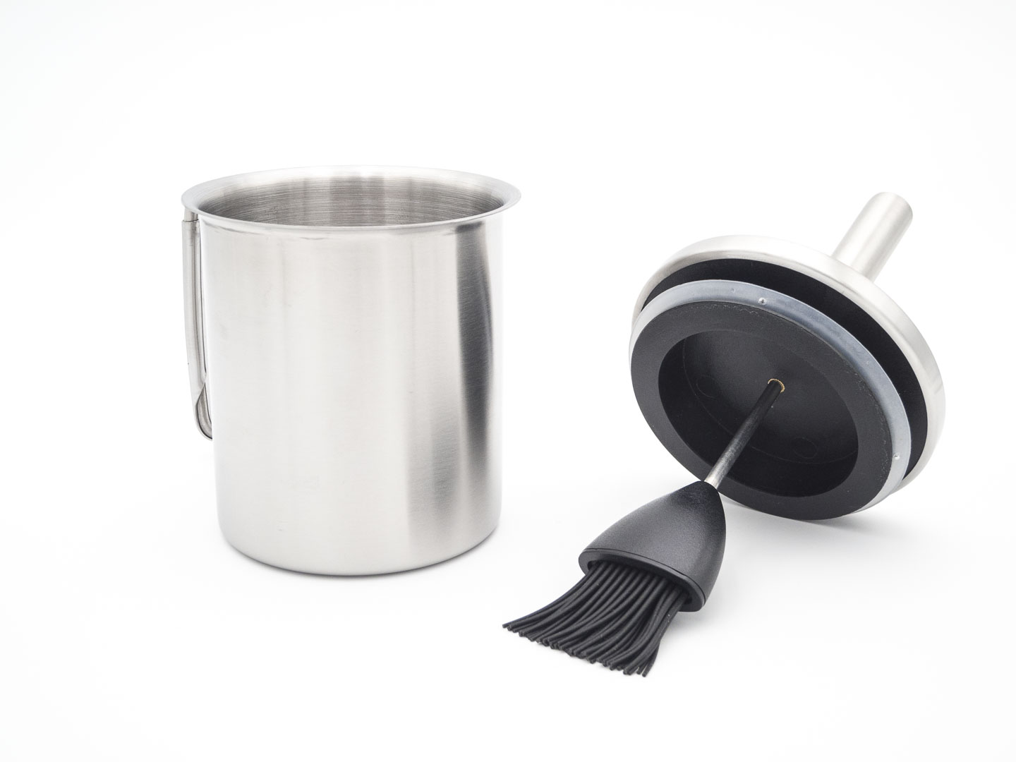 AllGrill Grillzubehör Marinier-Set Edelstahl Silikonpinsel 0,6L