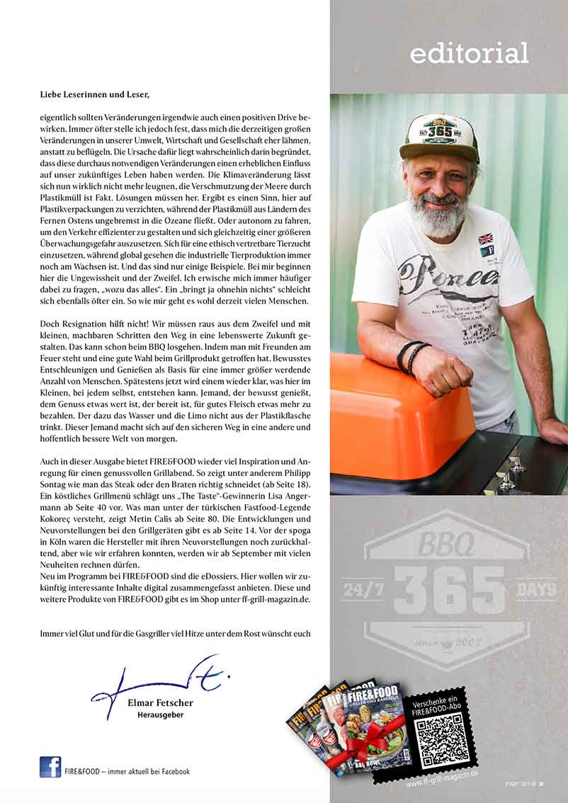 FIRE&FOOD 2019/03 Grillmagazin Printausgabe 116 Seiten