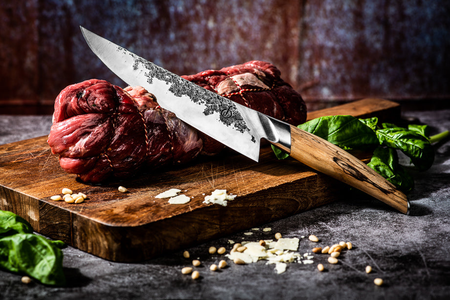 Katai Forged Kochmesser 20,5 cm VG10 Wurzelholz Grillen