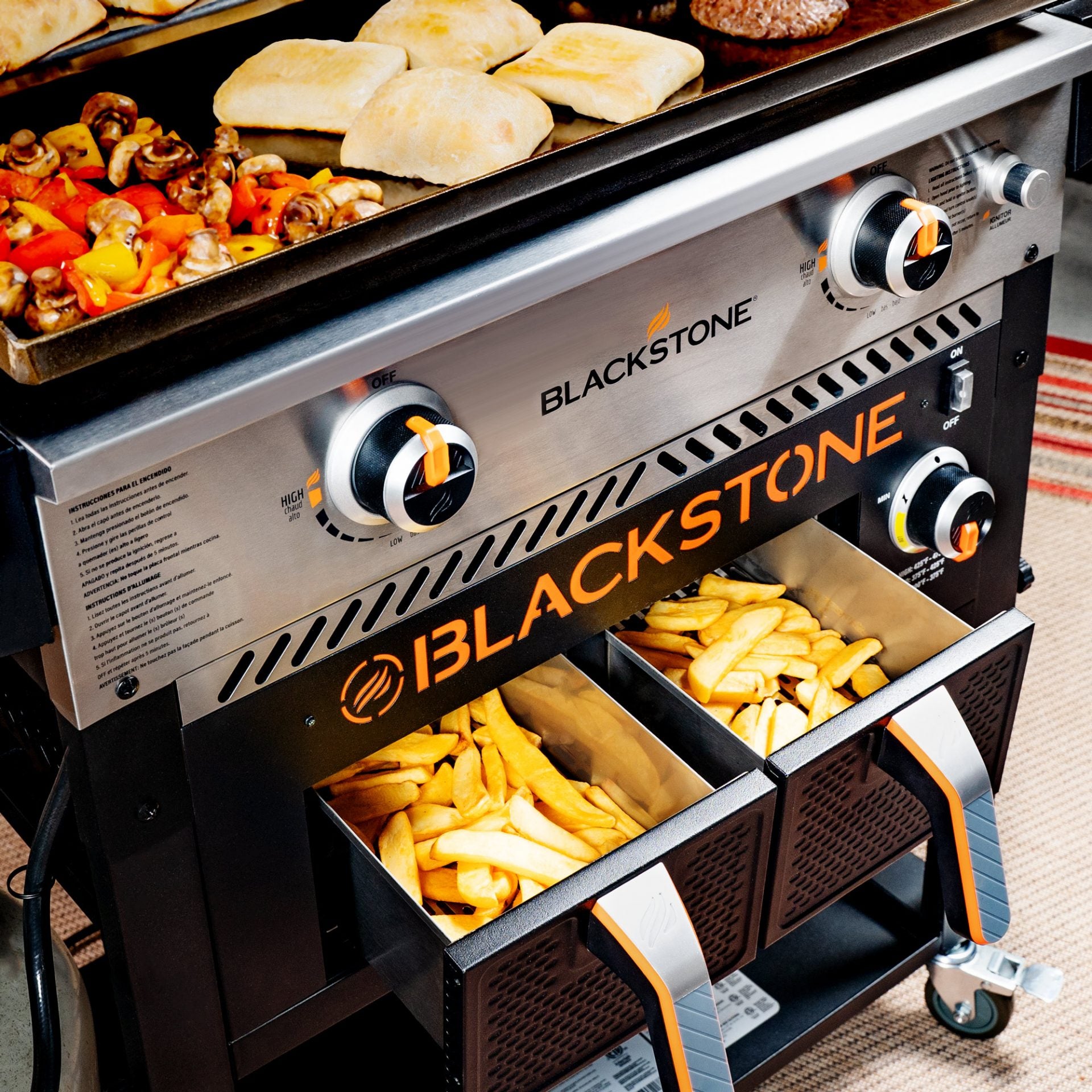 Blackstone 36 Griddle Grillstation Airfryer Gasgrill 4 Zonen