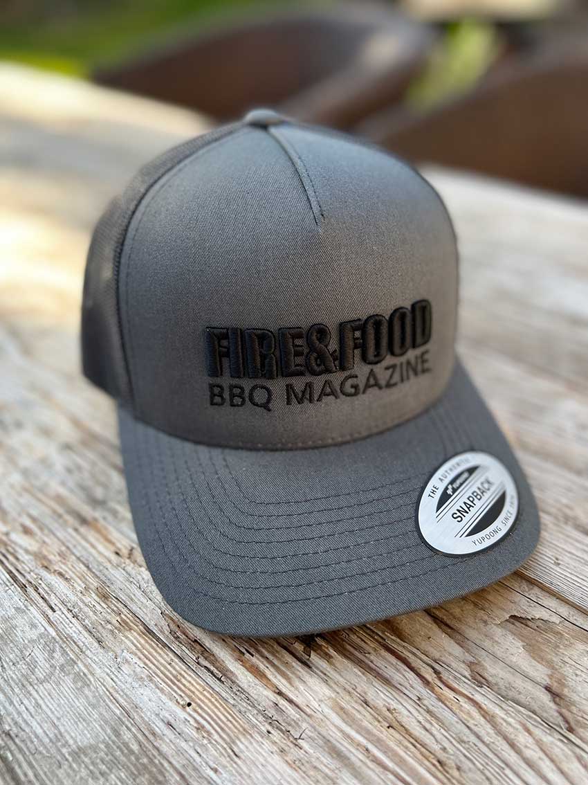 FIRE&FOOD Snapback Cap grau 5-Panel Onesize