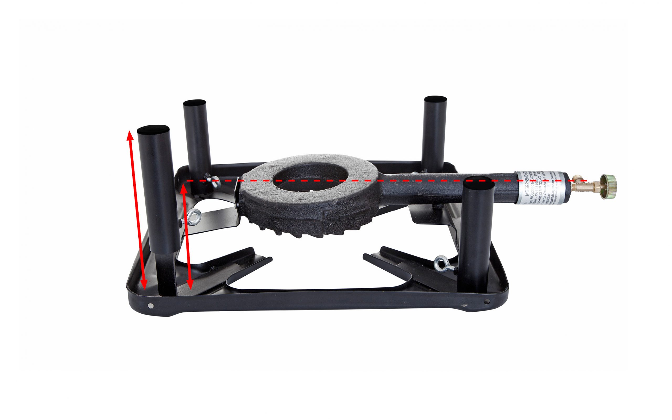 AllGrill HOCKERKOCHER Set groß mit Stahl-Wok 30 cm 7 kW