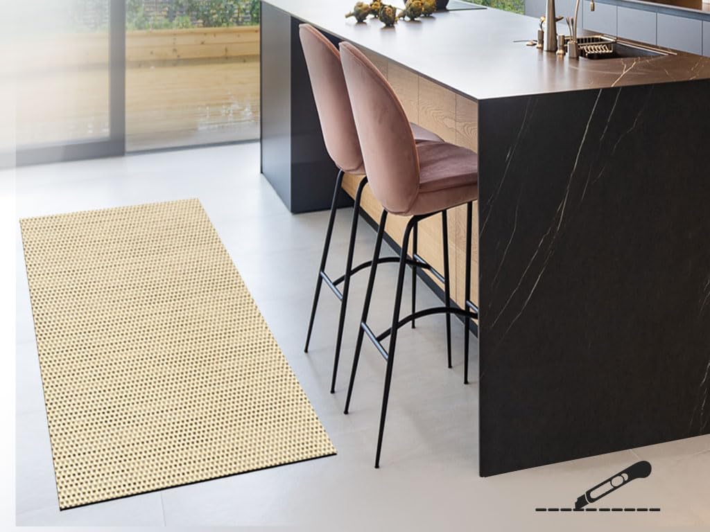 HPFloor Vinyl Rug Teppichläufer 200x90 Beige/Schwarz Classic Nordic
