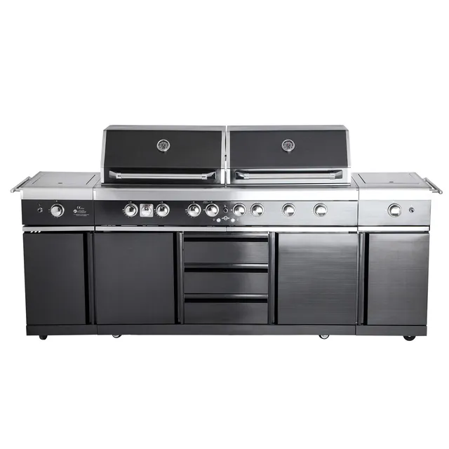 AllGrill Außenküchen Top-Line Extrem Steakzone Black 6-flammig