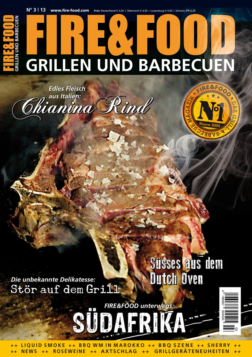 FIRE&FOOD 2013/03 Einzelausgabe Grillmagazin Digitalausgabe Rind
